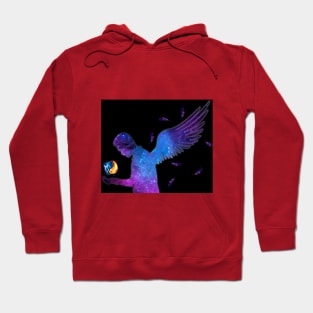 Angel Demon with Ice and Fire Magic Hoodie